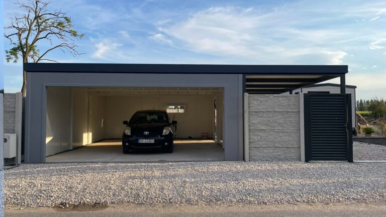 Montovaná garáž 6x8 m s autom